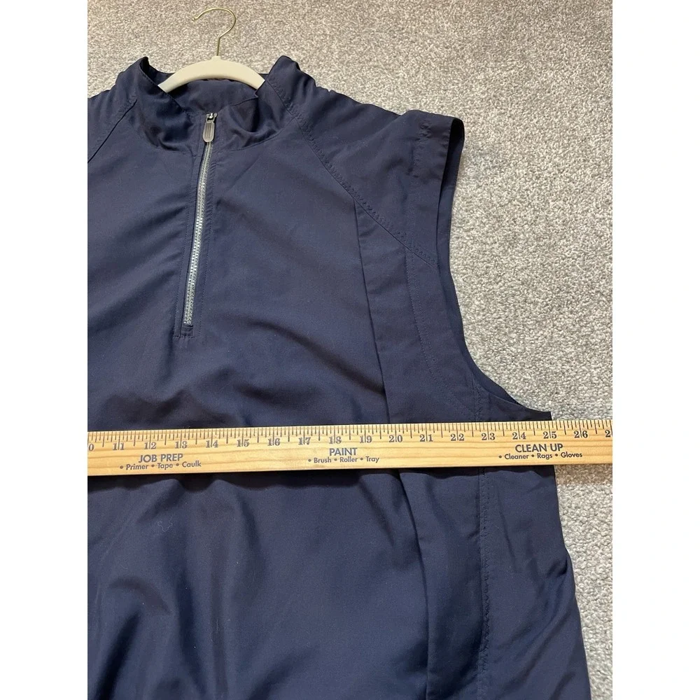 Adidas ClimaShell 1/4 Zip Golf Vest Windbreaker Navy Mens XL Pockets Preppy